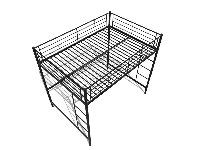 Walker Edison Black Full Loft Bunk Bed in the Bunk Beds department at