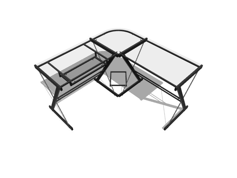 Walker Edison 51in Black Corner Desk in the Desks department at