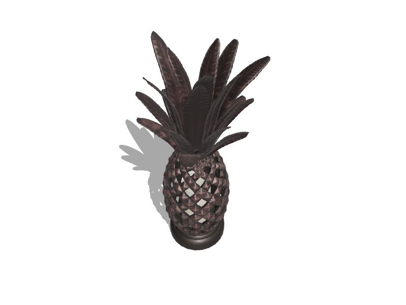 Style Selections 25-in H x 11-in W Brown Pineapple Garden Statue 