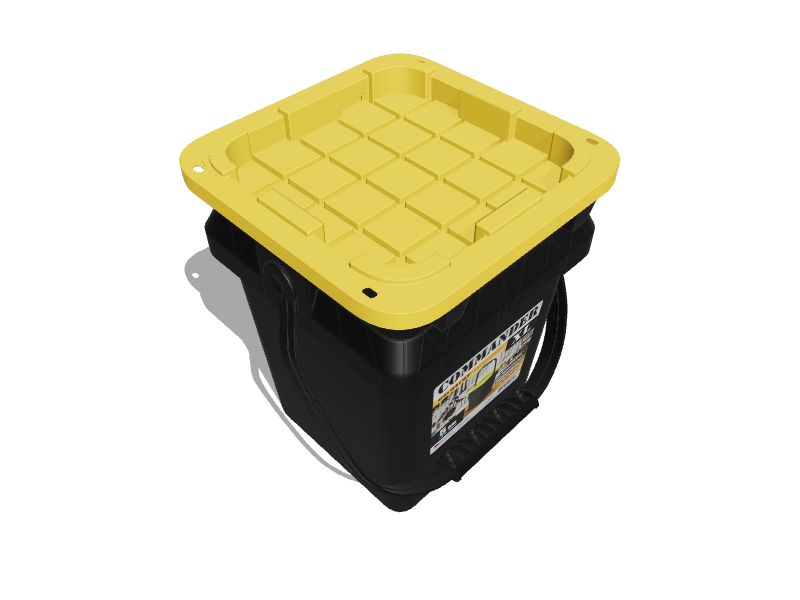 Project Source Commander Small 5-Gallons (20-Quart) Black and Yellow Heavy  Duty Tote with Standard Snap Lid in the Plastic Storage Containers  department at