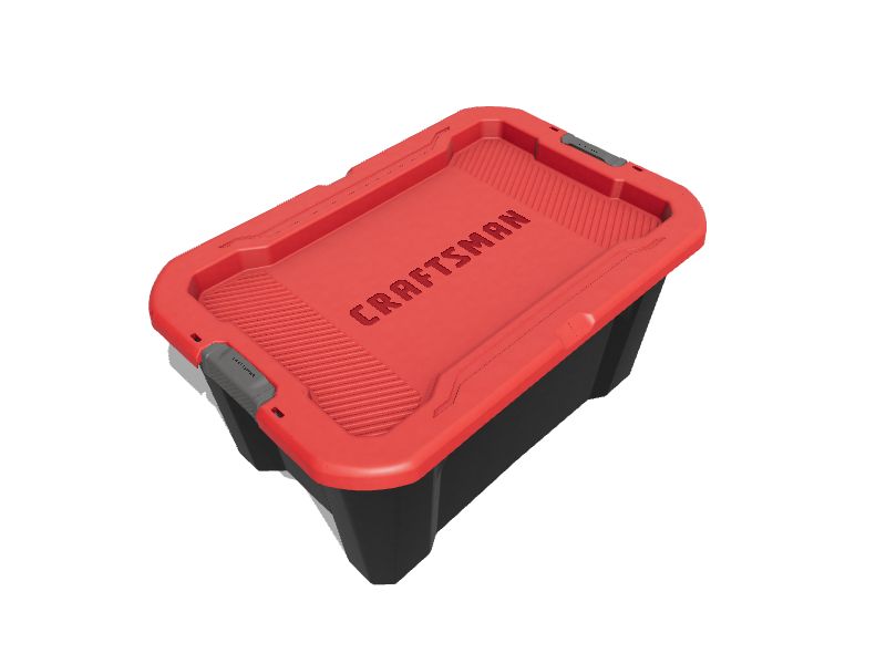 CX CRAFTSMAN, 30-Gallon Highly Durable Storage Bin & Dual Latching Lid,  (16.1”H x 21.7”W x 32.4”D), Versatile Stacking Tote and Weather-Resistant