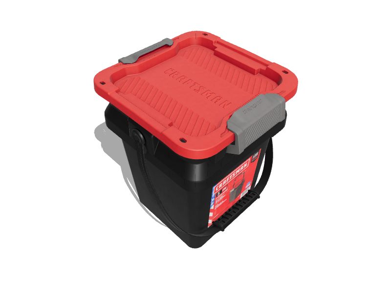 CX CRAFTSMAN, 20-Gallon Highly Durable Storage Bin & Dual Latching Lid,  (14.3”H x 19.7”W x 28.2”D), Versatile Stacking Tote and Weather-Resistant