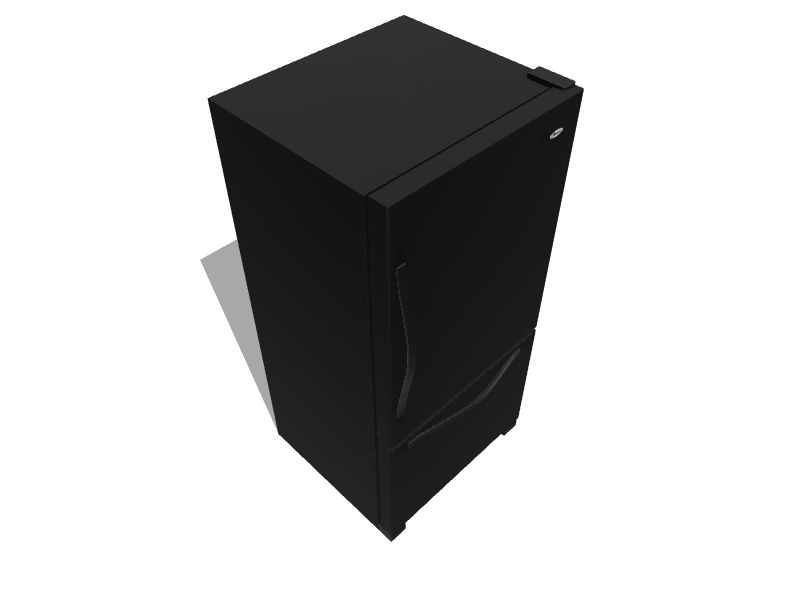 Amana 22.1cu ft BottomFreezer Refrigerator (Black) in the Bottom