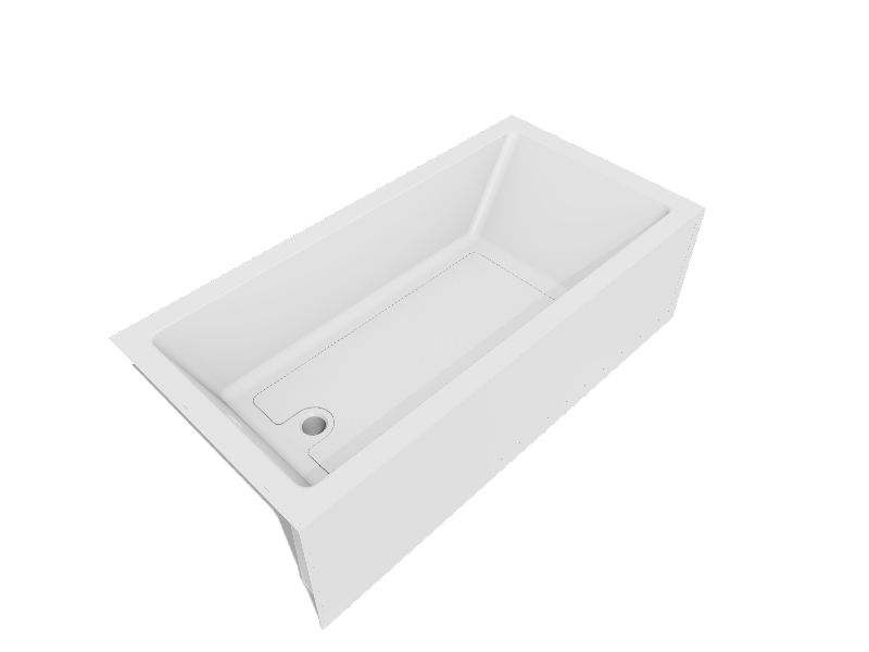 American Standard Studio 30in x 60in White Acrylic Alcove Soaking Bathtub (Left Drain) in the