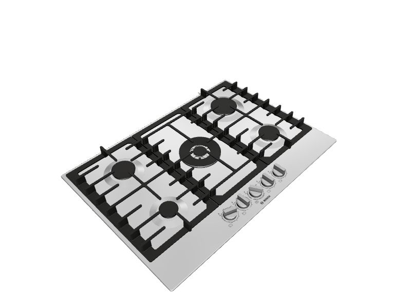 Bosch 800 Series 30in 5 Burners Stainless Steel Gas Cooktop at