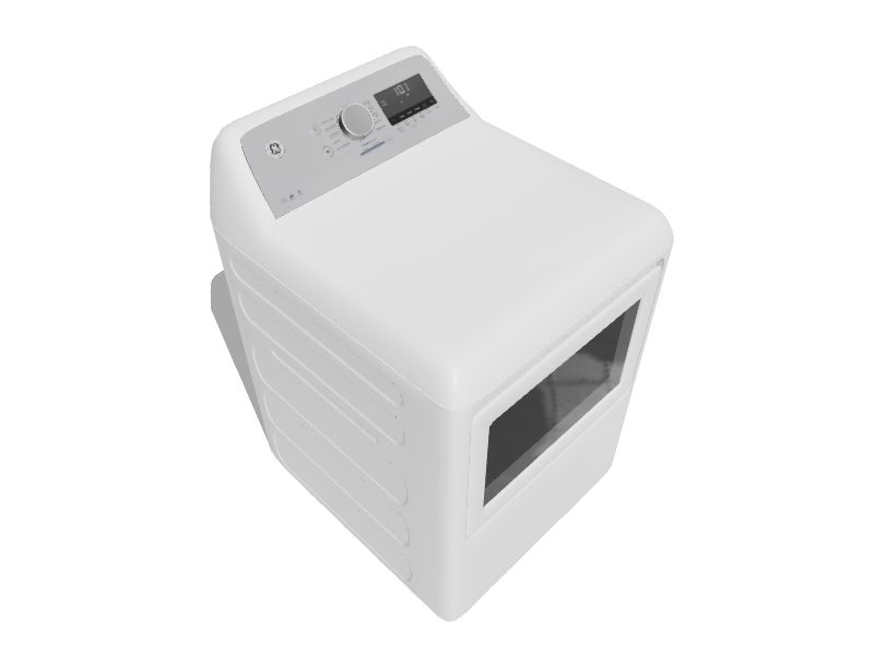 GE 7.4cu ft Reversible Side Swing Door Steam Cycle Smart Gas Dryer