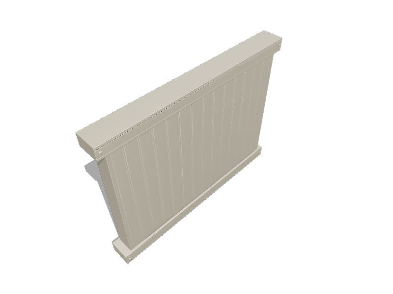 Outdoor Essentials Lakewood 6ft H x 8ft W Tan Vinyl Flattop Standard