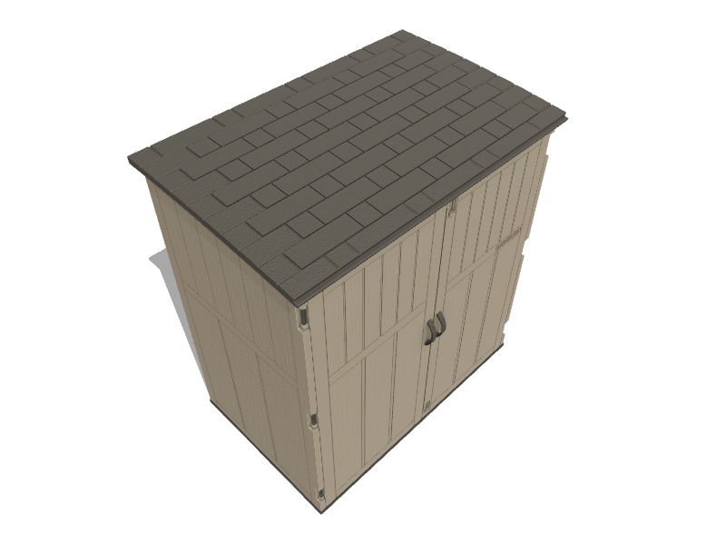 Rubbermaid 5-ft x 2-ft Roughneck Resin Storage Shed (Floor Included) at