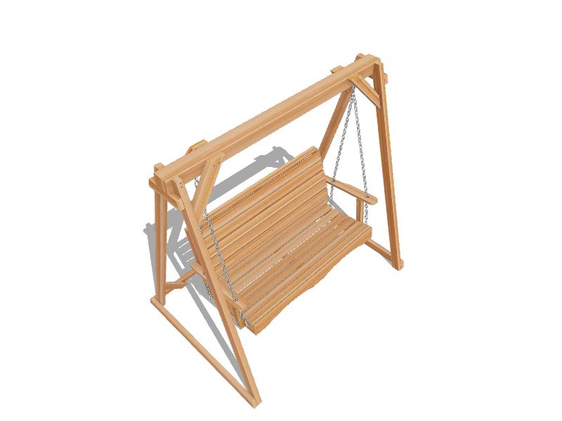 All Things Cedar 6-ft Wood A-Frame Swing Set