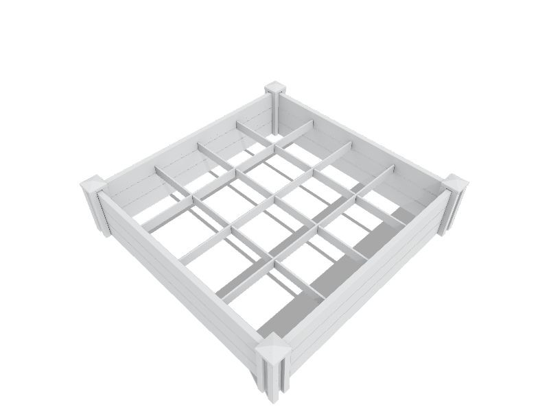 Vita 48-in W x 48-in L x 11-in H White Raised Garden Bed in the Raised  Garden Beds department at