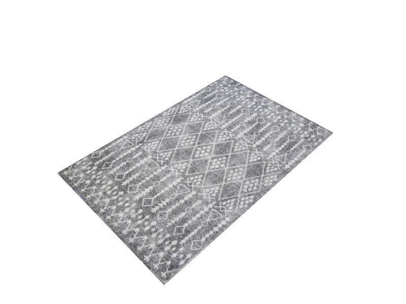 allen + roth Drisana 5 x 8 Gray/Ivory Indoor Moroccan Area Rug in the