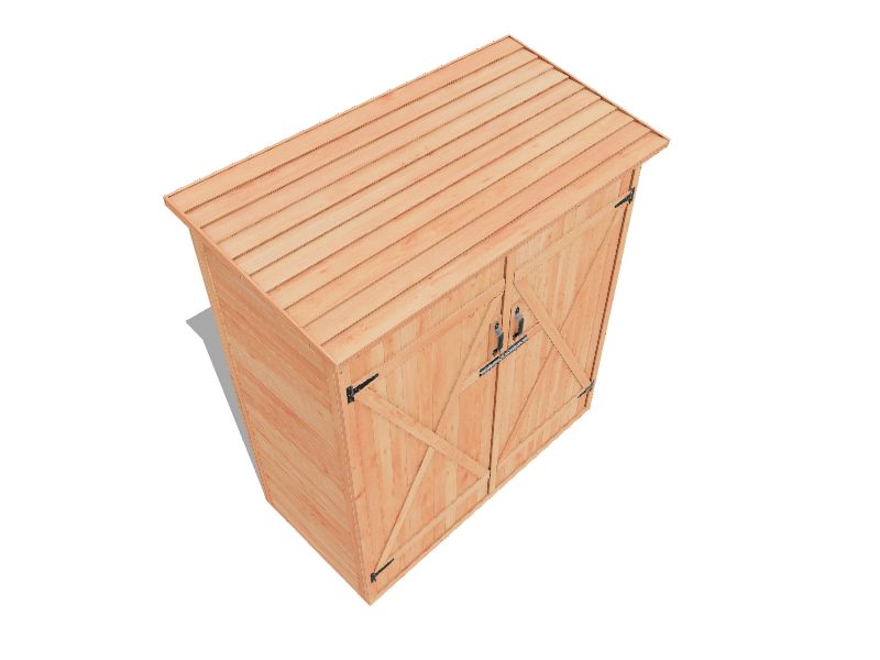 Leisure Season 5-ft x 3-ft Wood Storage Shed - Horizontal Refuse Storage  Shed, Cedar, Lean-to Style (55.0 Cu. Feet) in the Wood Storage Sheds  department at