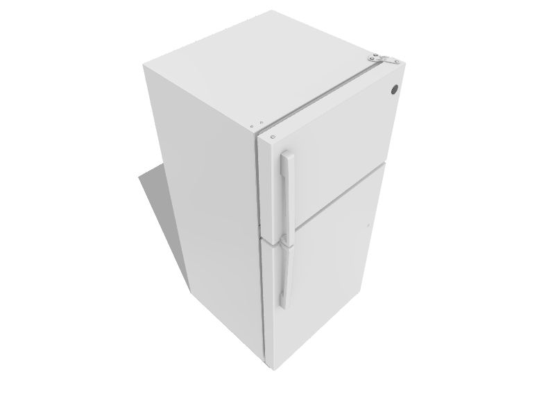 GE Appliances 16.6 Cu Ft. Top Freezer Refrigerator in White