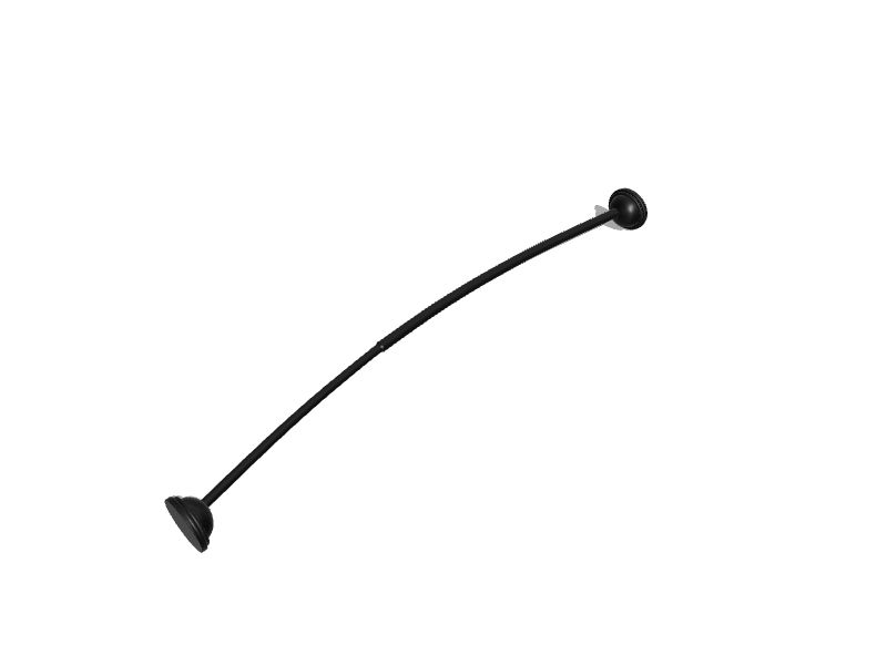 Moen 54in to 72in Matte Black Fixed Single Curve Shower Rod at