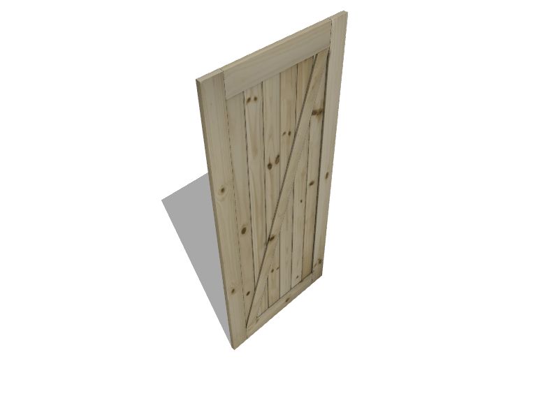 EightDoors 42in x 96in Knotty Pine Unfinished Zframe Knotty Pine
