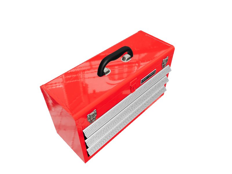 CRAFTSMAN Pro 26-in Red Plastic Lockable Tool Box at