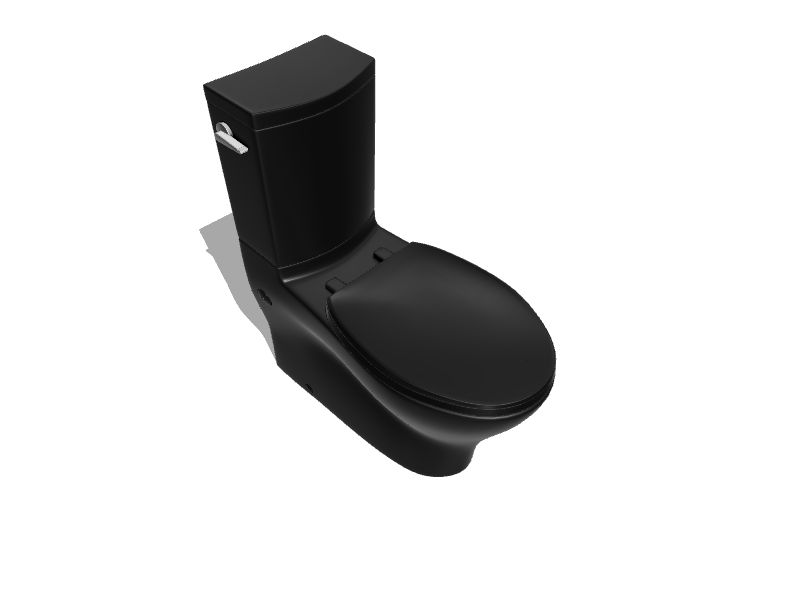 KOHLER Black Black Rough-In WaterSense Elongated Toilet at