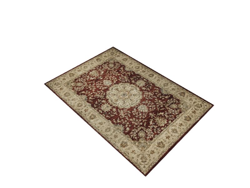 allen + roth Rosalynde 5 x 8 Burgundy Indoor Border Vintage Area Rug at