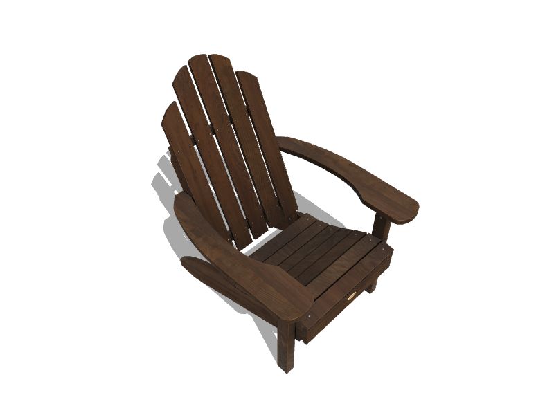 highwood Classic Westport Collection Weathered Acorn Plastic Frame  Stationary Adirondack Chair(s) with Slat Seat