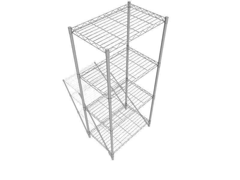 Home Basics Wire Heavy Duty 3-Tier Utility Shelving Unit (21-in W x  13.75-in D x 32-in H), Black in the Freestanding Shelving Units department  at