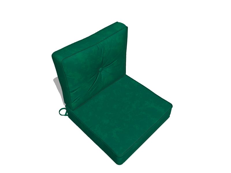 Greendale Home Fashions 20 x 20 in. Sunbrella Outdoor Chair Cushion, Forest Green