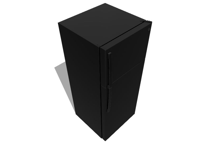 GE 17.5cu ft TopFreezer Refrigerator with Ice Maker (Black) ENERGY