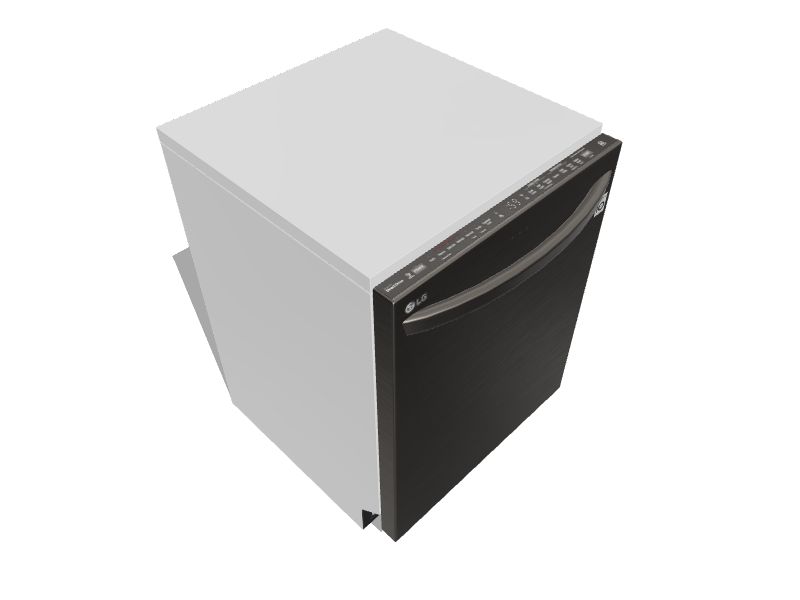 LG QuadWash Top Control 24in Smart BuiltIn Dishwasher (Printproof Black Stainless Steel