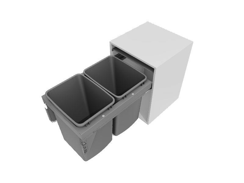 Simply Put 10-in x 20-in 35-Quart Soft Close Pull-out Trash Can in