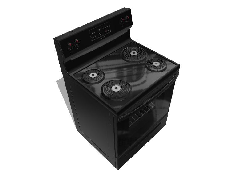 Frigidaire 30-in 4 Burners 5.3-cu ft Self-Cleaning Freestanding Electric  Range (Black) in the Single Oven Electric Ranges department at