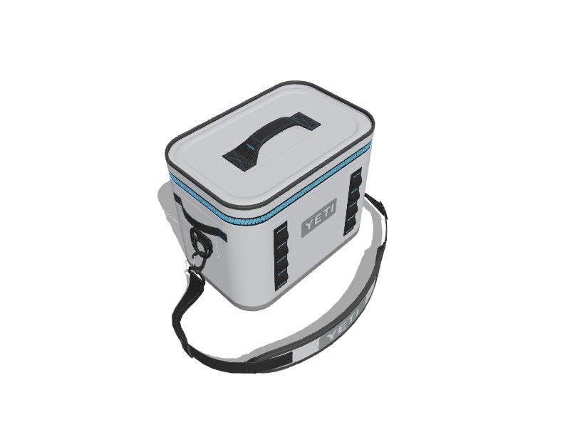 YETI Hopper Flip 18 Portable Cooler, Fog Gray/Tahoe Blue–