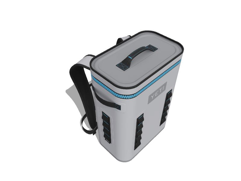 YETI Hopper Backflip 24 Soft Sided Cooler/Backpack, Fog Gray/Tahoe Blu–