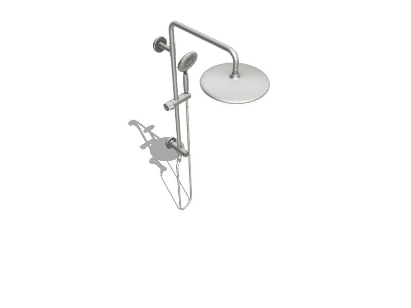 American Standard Spectra Versa Polished Chrome Shower Faucet Bar System with 2way Diverter in