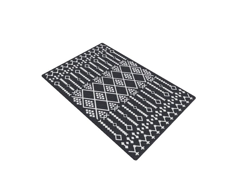 allen + roth Drisana 8 x 10 Navy Indoor Moroccan Area Rug at