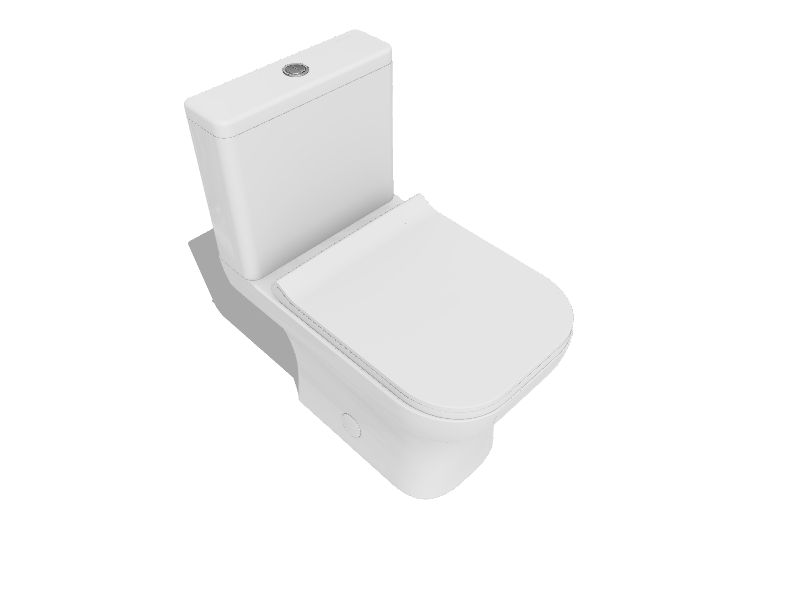 Swiss Madison Carre Glossy White Dual Flush Square Standard Height Soft