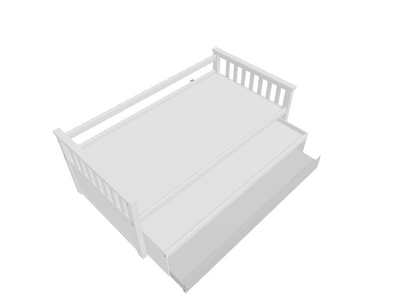 ACME FURNITURE Cominia White Twin Transitional Trundle Bed with Storage