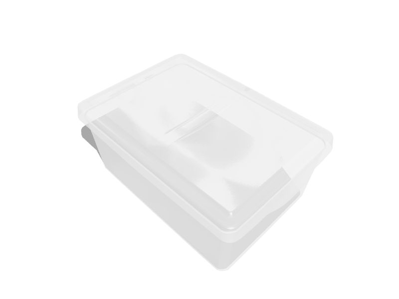 SS10702 - Replacement 1-1/4 Pint Containers/Lids 5-1/4, 3-3/4, 2-3/4 -  White