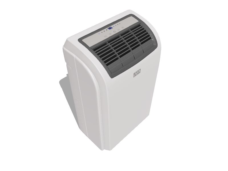 BLACK+DECKER 6500-BTU DOE (115-Volt) White Vented Portable Air Conditioner  with Remote Cools 550-sq ft in the Portable Air Conditioners department at