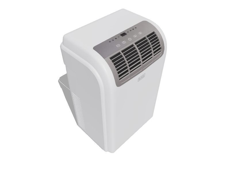 BLACK+DECKER 7500-BTU DOE (115-Volt) White Vented Portable Air Conditioner  with Remote Cools 350-sq ft in the Portable Air Conditioners department at