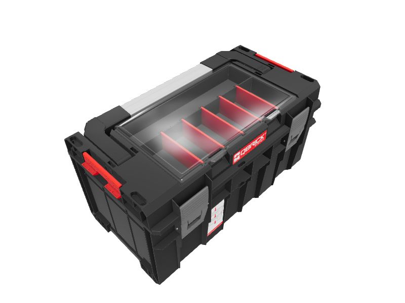 Qbrick System Pro 500 18.54-in Black Plastic Lockable Tool Box at