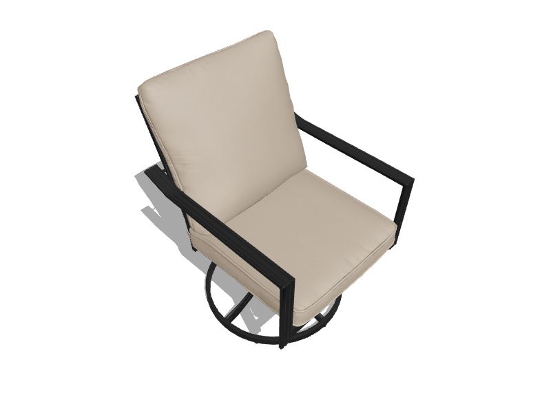 Style Selections Glenn Hill Set of 2 Brown Steel Frame Swivel Dining Chair(s) with Tan Cushioned