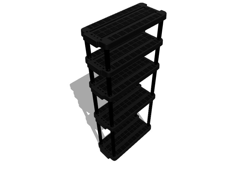 Craftsman 24-in D x 40-in W x 72-in H 5-Tier Plastic Utility Shelving Unit