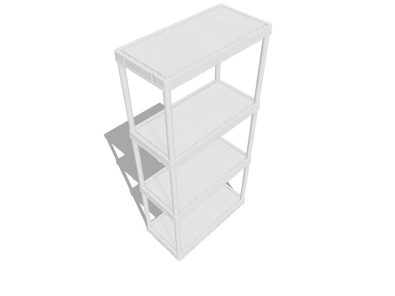 2-Pack White 4-Tier Plastic Garage Storage Shelving Unit (24 in. W x 48 in.  H x 12 in. D)