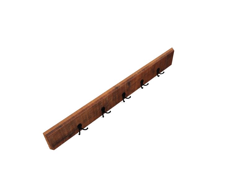 Alaterre Furniture Revive Natural Wood Storage Coat Hook with