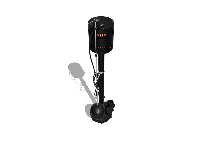 Utilitech 1/3HP 58GPM Thermoplastic Pedestal Sump Pump in the Water