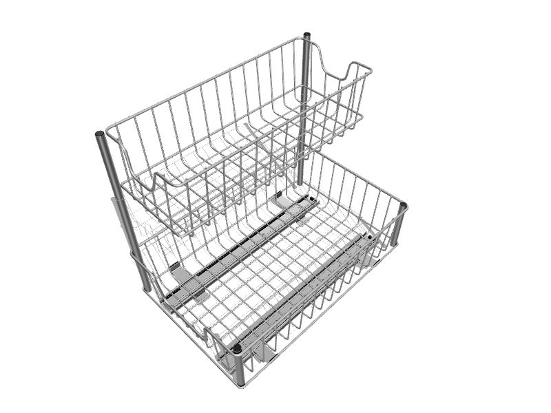 Under Sink Pullout L-Shape Reversible Organizer - TDD Hardware