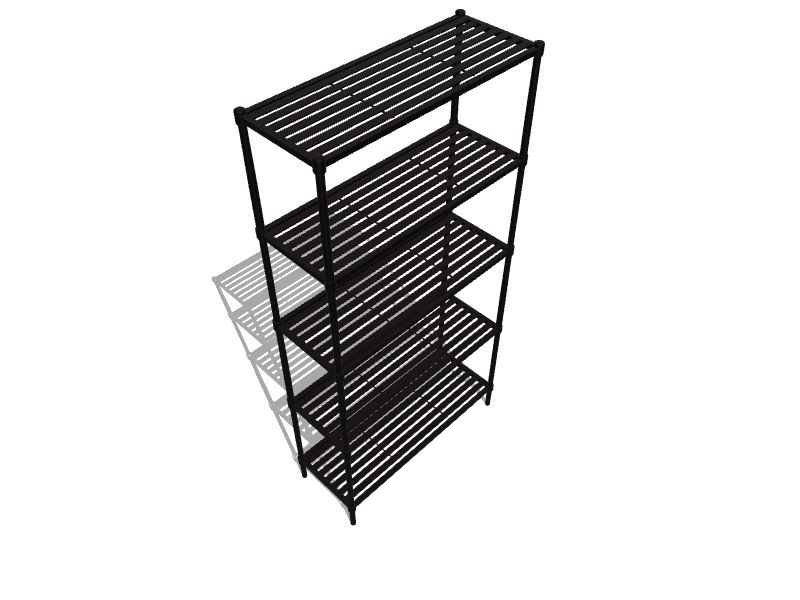 TRINITY 3-Tier Slat Shelving, Dark Bronze