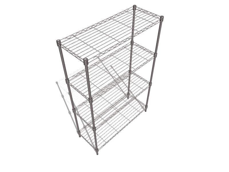 Alera Steel 3-Tier Utility Shelving Unit (36-in W x 14-in D x 36-in H),  Silver