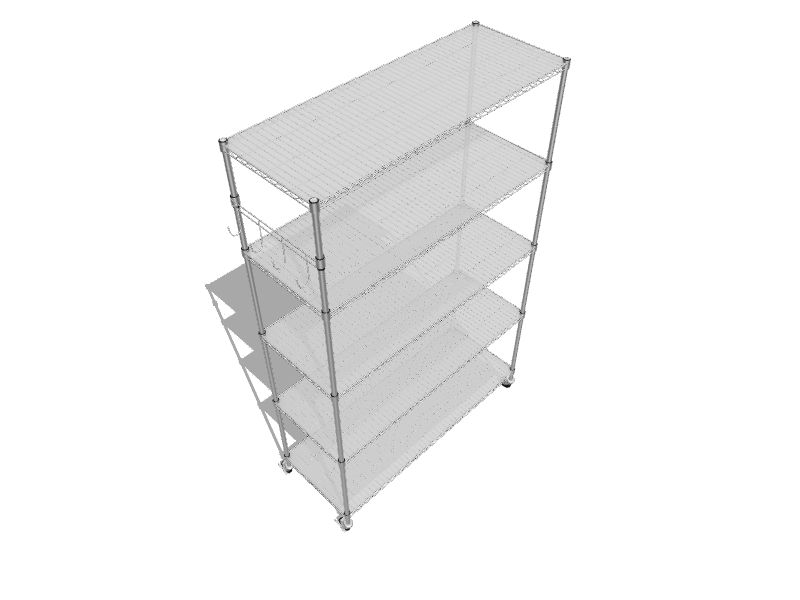 Alera 5-Shelf Wire Shelving Kit with Casters and Shelf Liners 48W x 18D x 72H Black Anthracite