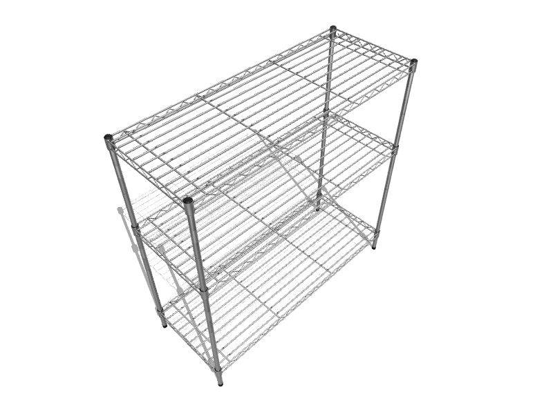 Alera Steel 3-Tier Utility Shelving Unit (36-in W x 14-in D x 36-in H),  Silver in the Freestanding Shelving Units department at