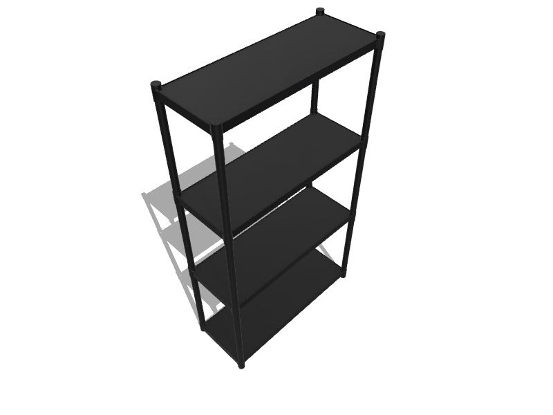 Iceberg Plastic Heavy Duty 4-Tier Utility Shelving Unit (32-in W x 13-in D  x 54-in H) in the Freestanding Shelving Units department at Lowes.com
